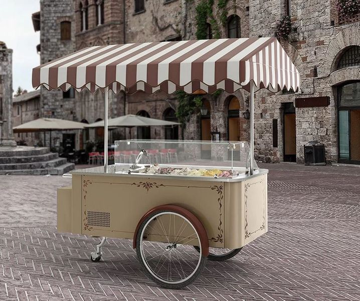 Візок для морозива  з вітриною класичний ISA Carrettino 1002007 фото